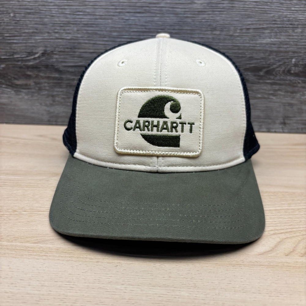 Carhartt Hat Cap Snap Back Multi-Color Logo Patch Trucker Workwear Outdoor Trail